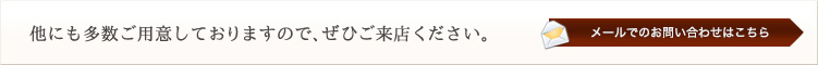 他にも多数ご用意しておりますので、ぜひご来店ください。